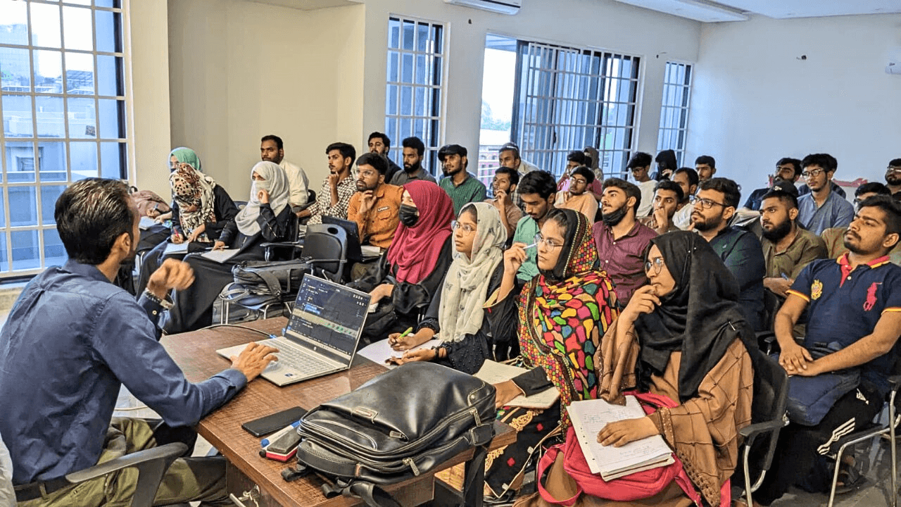 Classroom with students